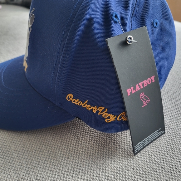 OVO x Playboy Pin-Up Blue Cap Adjustable Size Hat New With Tag - Picture 9 of 12